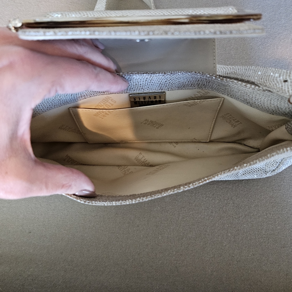 Stuart Weitzman Snakeskin Horn Bag - image 3